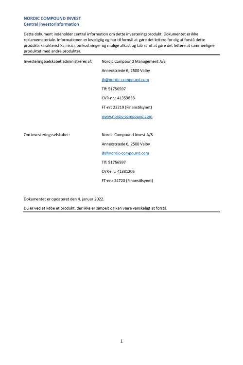 Central investorinformation_Nordic Compound Invest_Side_1